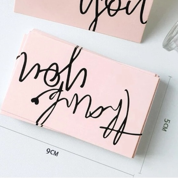 50 PK Pink Thank You Cards 50 Pack Set - Picture 5 of 6